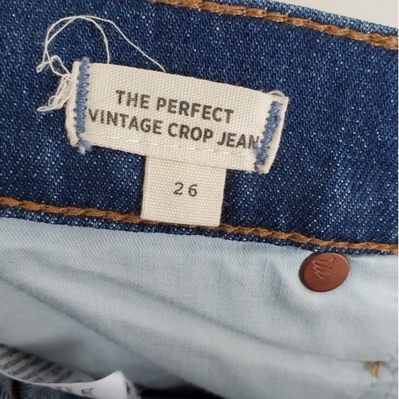 Madewell The perfect vintage crop Jean medium wash size 26 - Picture 8 of 11